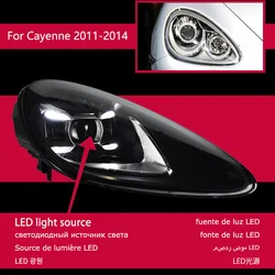 Автомобильный Стайлинг Головного Фонаря Porsche Cayenne LED 2011-2018 Cayenne GTS Dynamic Signal Drl Автомобильные Аксессуары Изображение 1