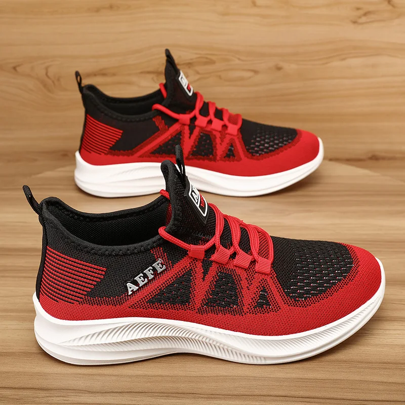 Мужская обувь, Дышащие сетчатые кроссовки для бега, мужские кроссовки без застежки, повседневная обувь для ходьбы Tenis Masculino Zapatillas Hombre Изображение 1