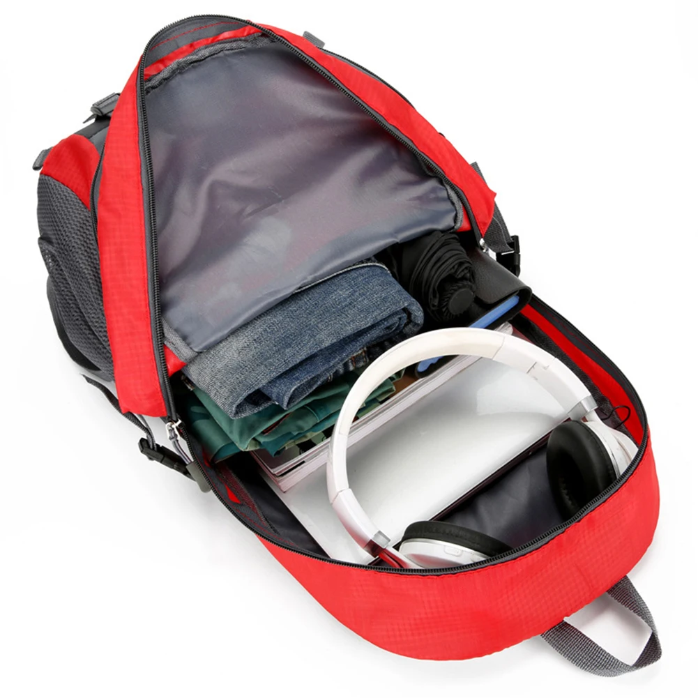 40-литровые нейлоновые водонепроницаемые дорожные рюкзаки, спортивная сумка для активного отдыха, Походный тактический рюкзак для мужчин и женщин, треккинговые сумки Изображение 4