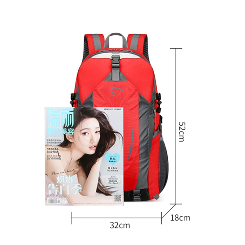 40-литровые нейлоновые водонепроницаемые дорожные рюкзаки, спортивная сумка для активного отдыха, Походный тактический рюкзак для мужчин и женщин, треккинговые сумки Изображение 5