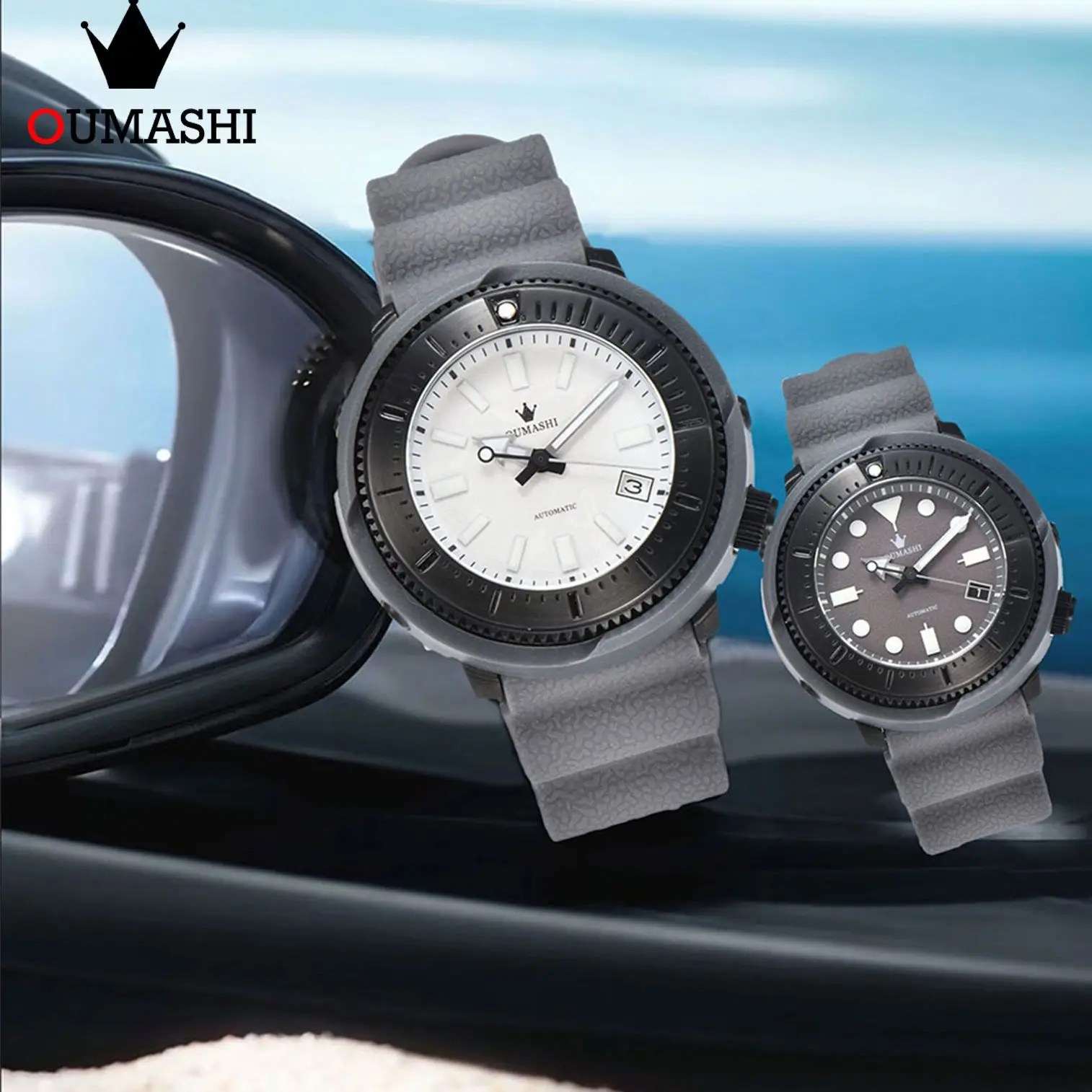 OUMASHI 42 мм Мужские часы с консервированным тунцом Night Glow NH35 Sport Mod Со Стерильным циферблатом Мужские Повседневные часы Изображение 0