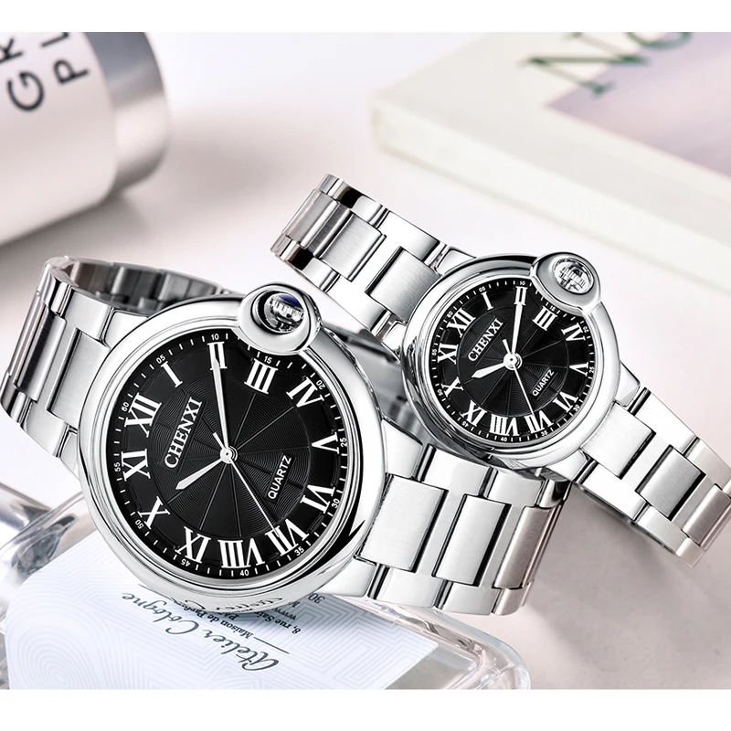 Модные кварцевые часы Chenxi от ведущего бренда для роскошных мужчин, которые любят женщины, Водонепроницаемые мужские спортивные аналоговые наручные часы из нержавеющей стали Изображение 2