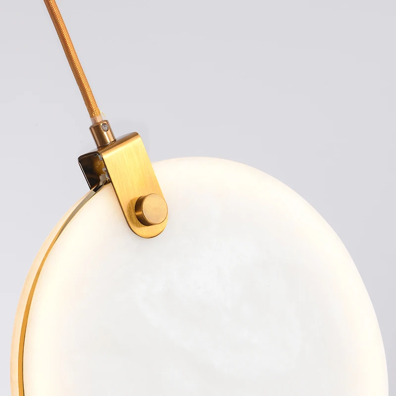 светодиодный блеск скандинавский дизайн Круглые каменные подвесные светильники Мраморный подвесной светильник кухонный остров Столовая Изображение 5
