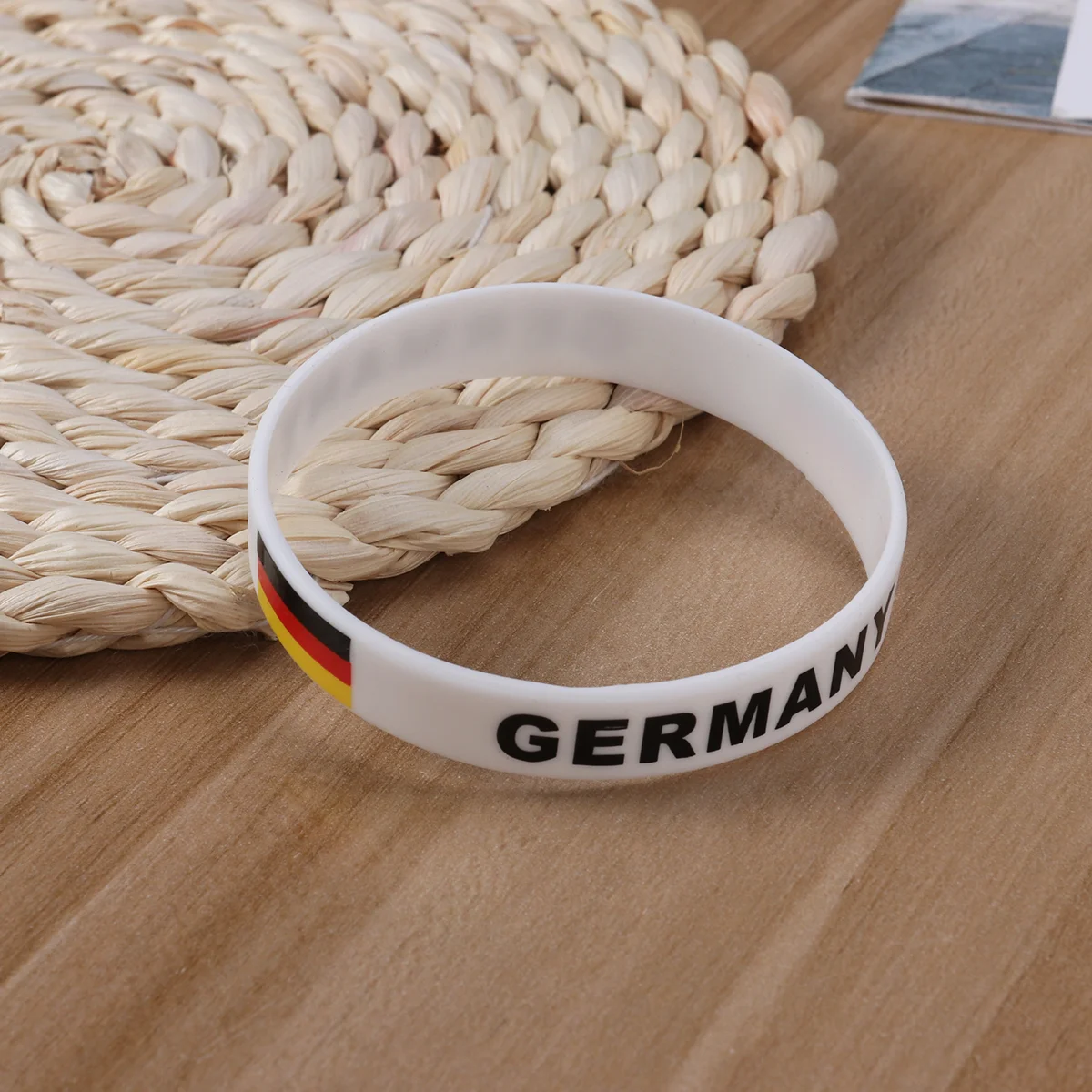6шт Флаг Германии Унисекс Силиконовый браслет Резиновый браслет для легкой атлетики, гимнастики, футбола, баскетбола Изображение 0