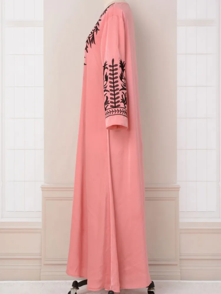Рамадан Ид Абайя Вышивать Дубай Турция Мусульманское Платье-Хиджаб Исламская Одежда Африканские Платья Для Женщин Халат Мусульманин Джеллаба Изображение 1