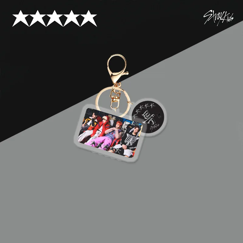 KPOP Stray Kids Album 5-ЗВЕЗДОЧНЫЙ Брелок для студенческой сумки Kawaii Fashion Акриловый Брелок для ключей, подарки, Аксессуары для школьного рюкзака Изображение 1