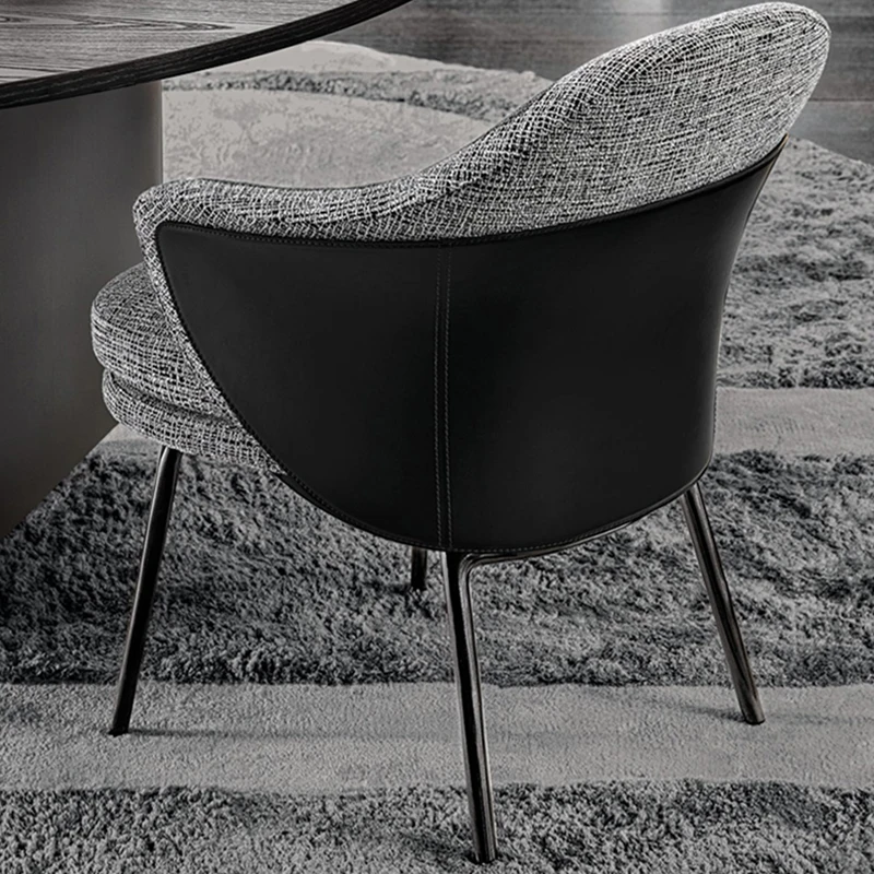 Дизайнерский роскошный обеденный стул Nordic Accent, современный эргономичный деревянный стул, кресло из искусственной кожи Sedie Sala Da Pranzo Furniture YY50DC Изображение 2