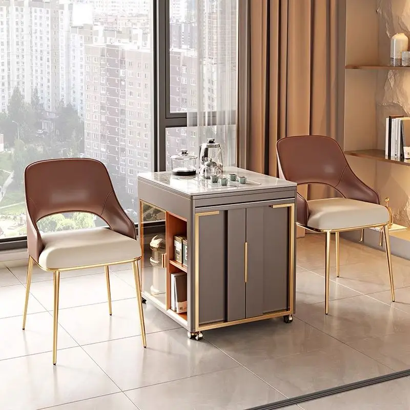 Дизайнерский обеденный стул Современный простой бытовой стул в итальянском стиле с Ретро спинкой Семейный Обеденный стул для отдыха со спинкой Изображение 0