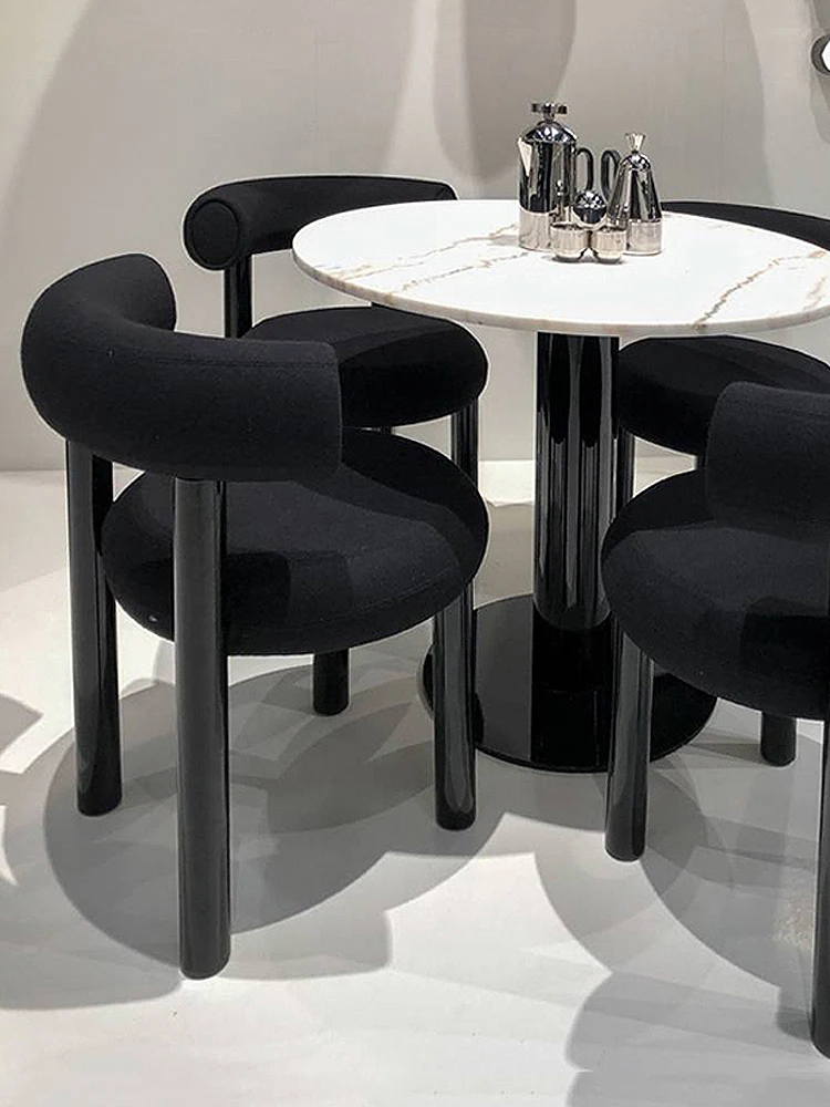 Скандинавский дизайнерский домашний обеденный стул, Бархатный офисный стул, смелый стул, современный табурет для макияжа Изображение 2
