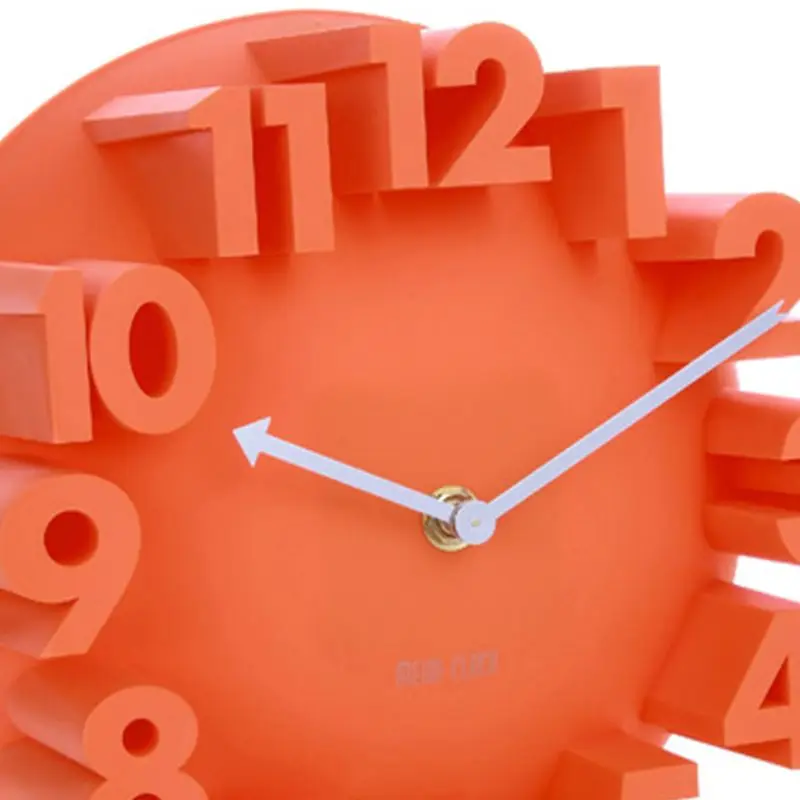 3D Круглые Настенные часы Металлические Габаритные Цифровые Подвесные Часы Modern Timing D Оптом Изображение 5