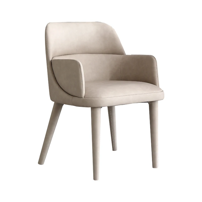 Минималистичные обеденные стулья в скандинавском стиле, ретро-кожа, расслабляющий Роскошный обеденный стул, кресло, Балкон, мебель для гостиной Cadeira WZ50DC Изображение 5