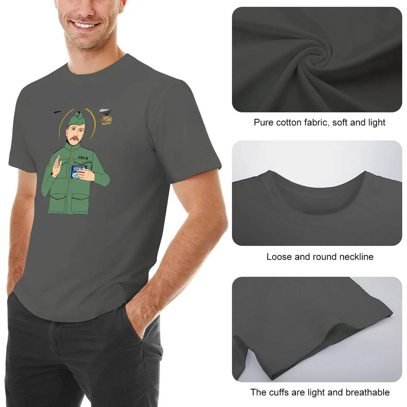 Футболка John Frum Saves, футболки большого размера, быстросохнущая футболка, мужская футболка Изображение 1
