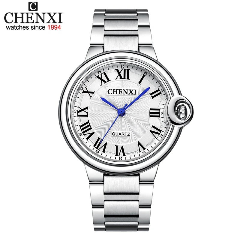Модные кварцевые часы Chenxi от ведущего бренда для роскошных мужчин, которые любят женщины, Водонепроницаемые мужские спортивные аналоговые наручные часы из нержавеющей стали Изображение 0