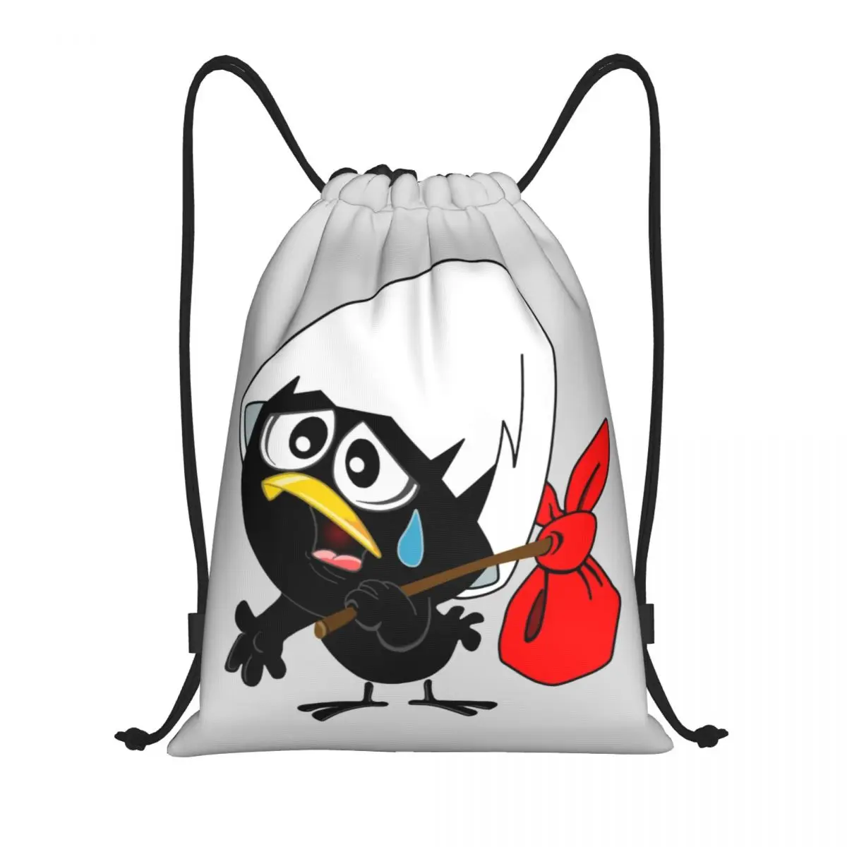 Сумка на шнурке Sad Black Chicken Calimero Женская Мужская Портативная Спортивная сумка для спортзала, тренировочные рюкзаки с комиксами из мультфильмов Изображение 0