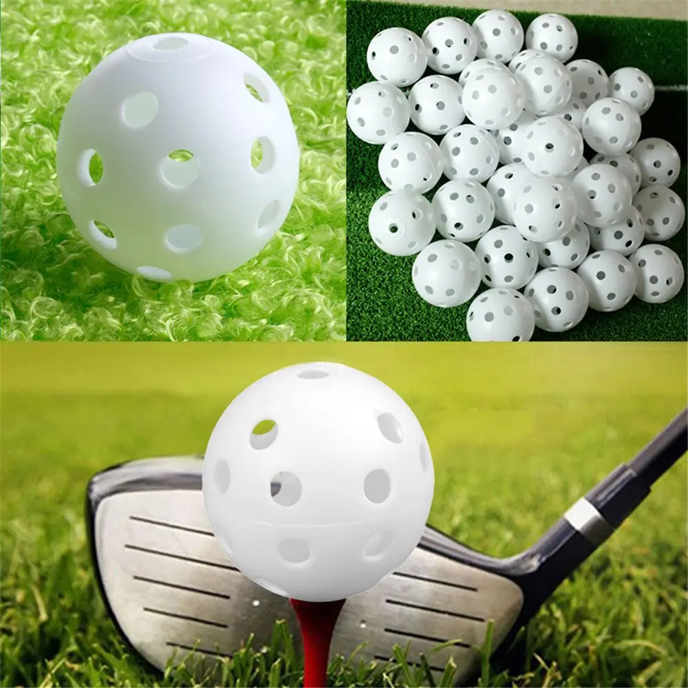 10шт 41 мм на открытом воздухе с отверстием для воздушного потока, полые тренировочные мячи для гольфа, тренировочные мячи для гольфа Изображение 0