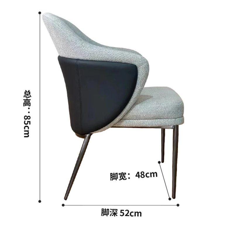 Дизайнерский роскошный обеденный стул Nordic Accent, современный эргономичный деревянный стул, кресло из искусственной кожи Sedie Sala Da Pranzo Furniture YY50DC Изображение 3