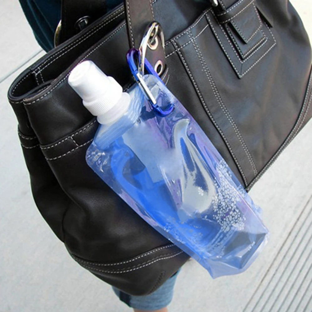 Переносная сумка для воды, складной контейнер для питья воды для бега, кемпинга, пеших прогулок Изображение 4